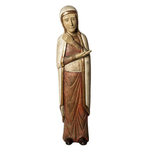 Nossa Senhora do Calvário Batloo 78 cm madeira acabamento antiquado 1