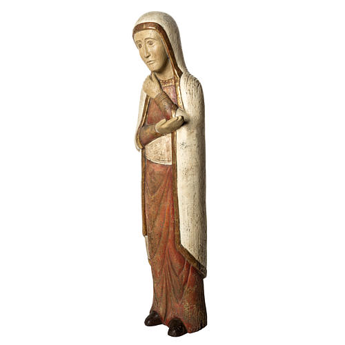 Nossa Senhora do Calvário Batloo 78 cm madeira acabamento antiquado 3