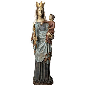 Notre Dame de Borguillon statue, 74 cm in painted wood, Bethlée