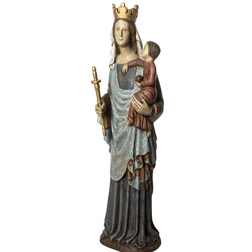 Notre Dame de Borguillon statue, 74 cm in painted wood, Bethlée 3