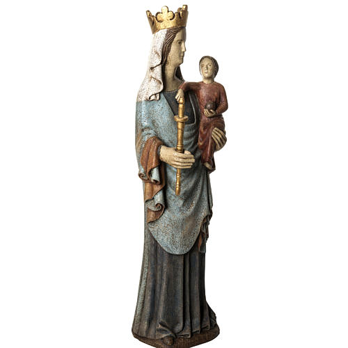 Notre Dame de Borguillon statue, 74 cm in painted wood, Bethlée 2