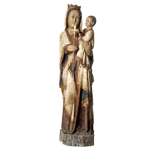 Vierge du Lyonnais 120cm Holz, antikisiertes Finish 1