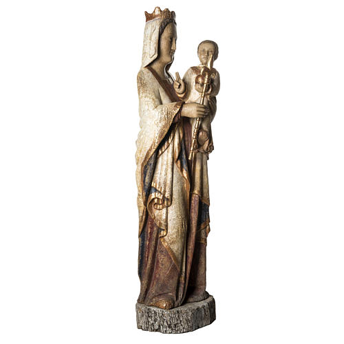 Vierge du Lyonnais 120cm Holz, antikisiertes Finish 2