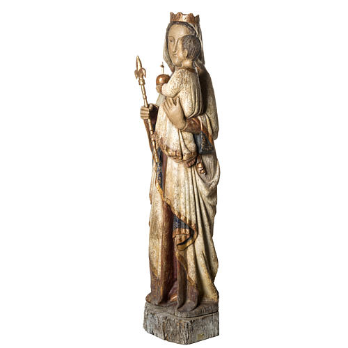 Vierge du Lyonnais 120cm Holz, antikisiertes Finish 3