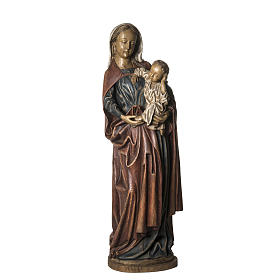 Notre Dame de Boquin statue, 145 cm in painted wood, Bethléem