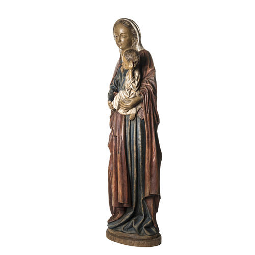 Notre Dame de Boquin statue, 145 cm in painted wood, Bethléem 3