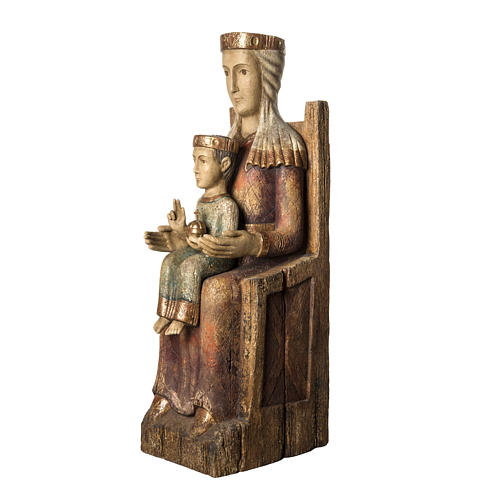 Catalan Vierge statue, 105 cm in painted wood, Bethléem 3