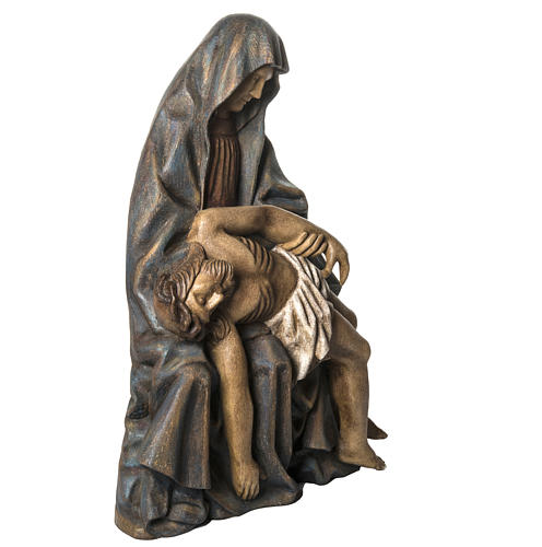 Grande Pieta 110 cm bois peint Bethléem 2