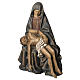 Grande Pieta 110 cm bois peint Bethléem s3