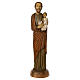 Saint Joseph with baby and dove statue in wood, 123 cm s1