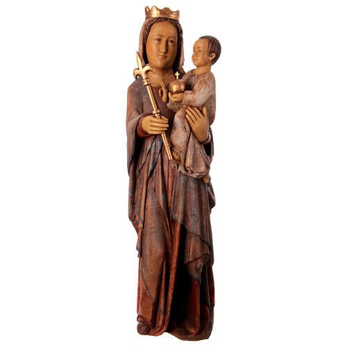 Vierge du Lyonnais statue in painted Bethléem wood 100cm 1