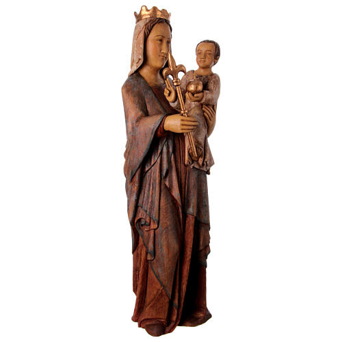 Vierge du Lyonnais statue in painted Bethléem wood 100cm 5