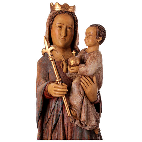 Vierge du Lyonnais statue in painted Bethléem wood 100cm 6