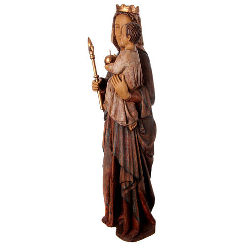 Vierge du Lyonnais statue in painted Bethléem wood 100cm 9