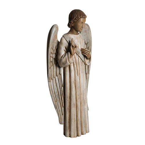Annunciation Angel statue in painted Bethléem wood 100cm 2