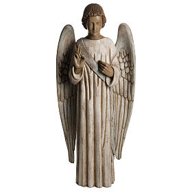 Annunciation Angel statue in painted Bethléem wood 100cm