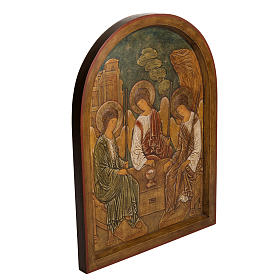 Holy Trinity Bas-relief in painted Bethléem wood 62cm