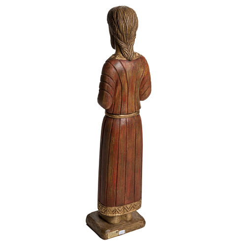 Sacred Heart of Jesus statue, Gothic, in panted Bethléem wood 5 4