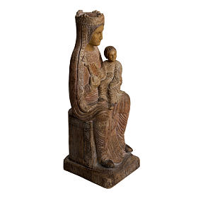 Virgin of Solsona statue in painted Bethléem wood, antique fini