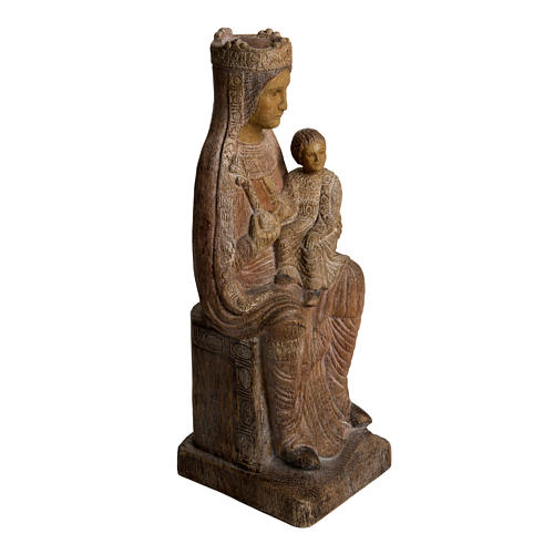 Virgin of Solsona statue in painted Bethléem wood, antique fini 2