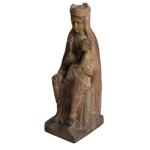 Virgin of Solsona statue in painted Bethléem wood, antique fini 3