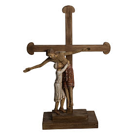 Deposition of Christ statue in painted Bethléem wood, 72,5 cm