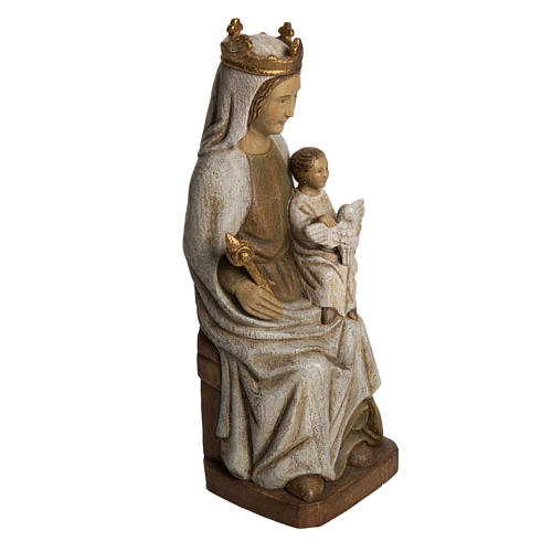 Madonna of Rosay statue in painted Bethléem wood, 42 cm 2