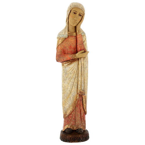 Our Lady of Calvary statue in painted Bethléem wood, antique fi 1