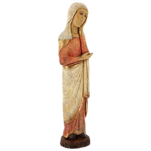 Our Lady of Calvary statue in painted Bethléem wood, antique fi 5