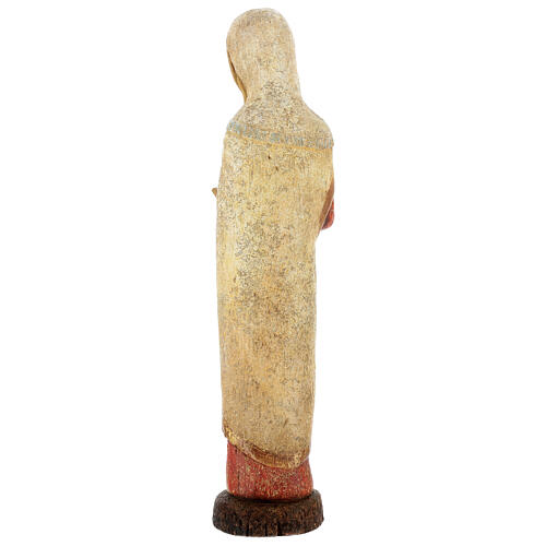 Our Lady of Calvary statue in painted Bethléem wood, antique fi 6