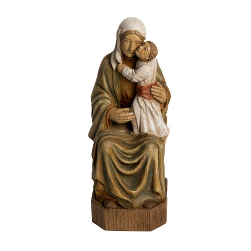 Spanish Virgin statue in painted Bethléem wood, 27 cm 1