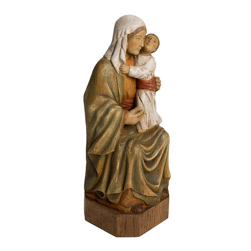 Spanish Virgin statue in painted Bethléem wood, 27 cm 2