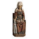 Saint Anne, young Virgin Mary statue in painted Bethléem wood, s1