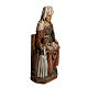 Saint Anne, young Virgin Mary statue in painted Bethléem wood, s2