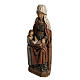 Saint Anne, young Virgin Mary statue in painted Bethléem wood, s3
