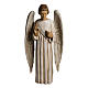 Annunciation Angel statue in painted Bethléem wood, 60 cm s1