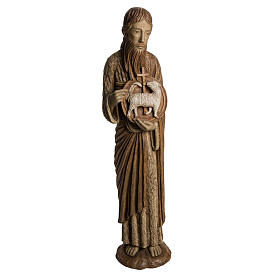 John the Baptist of Chartres statue in painted Bethléem wood, 7