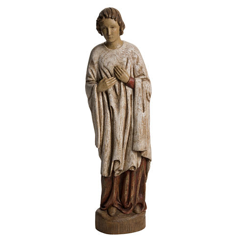 Saint John at Calvary statue in painted Bethléem wood, 51 cm 1