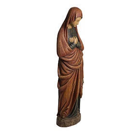 Annunciation Madonna statue in painted Bethléem wood, 52cm