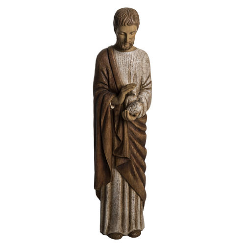 Saint Joseph with dove statue in wood, 60 cm 1
