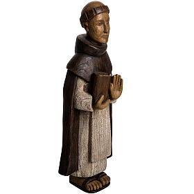 San Domenico 46 cm legno dipinto Bethléem