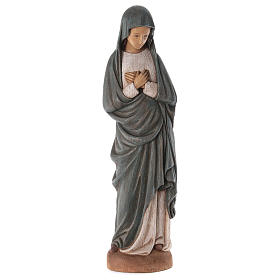 Virgin Mary, Annunciation statue in painted wood, 80 cm