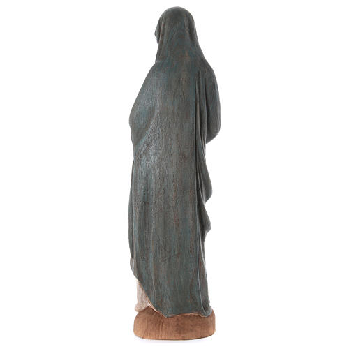 Virgin Mary, Annunciation statue in painted wood, 80 cm 5