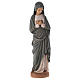Virgin Mary, Annunciation statue in painted wood, 80 cm s1