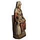 Saint Anne and young Virgin Mary statue, painted wood, antique s2