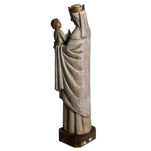 Madonna di Pontoise (du regard) 62,5 cm legno dipinto 4