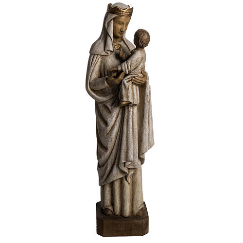 Our Lady of Pontoise (du regard) statue in painted wood 62,5cm 1