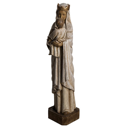Our Lady of Pontoise (du regard) statue in painted wood 62,5cm 3
