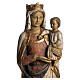Virgin Mary and baby Jesus statue in painted wood, antique finis s2