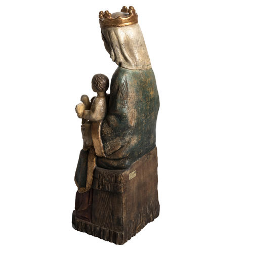 Madonna of Rosay statue in painted wood, antique finishing 63 cm 4